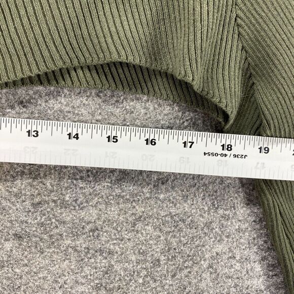 New Ashley Stewart Cropped Top Women 14/16 Gray High Neck Long Sleeve Rayon - Picture 7 of 9